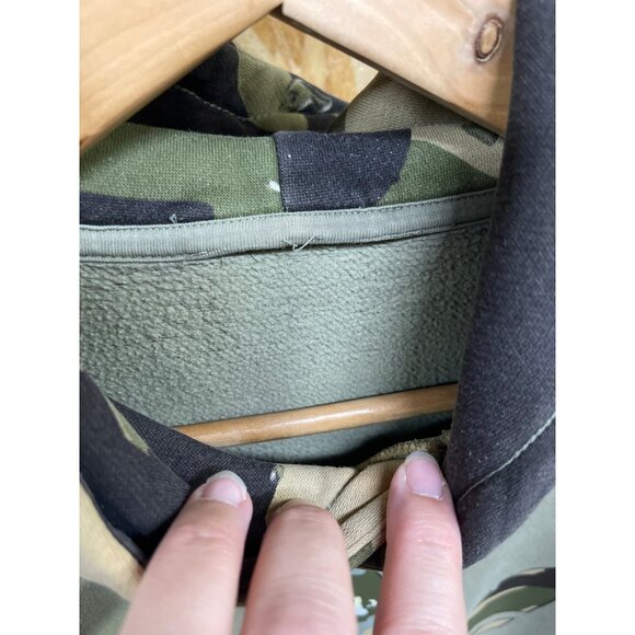 Adidas Mens Camo Hoodie Sweatshirt Orbit Green Size S M - Picture 3 of 5